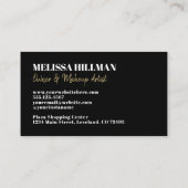 プロフェッショナルシンプルブエレガントラックモノグラム 名刺 (裏面)