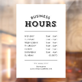 プロフェッショナルシンプルブラックオンホワイトビジネス時間 ウィンドウサイン