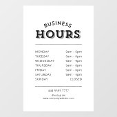 プロフェッショナルシンプルブラックオンホワイトビジネス時間 ウィンドウサイン (シート)