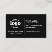 プロフェッショナルシンプルブラックモダンデザインロゴ 名刺 (正面)