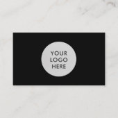 プロフェッショナルシンプルブラックロゴQRコード会社 名刺 (正面)