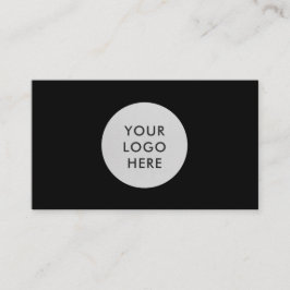 プロフェッショナルシンプルブラックロゴQRコード会社 名刺