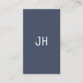 プロフェッショナルシンプルブルーホワイトモノグラム 名刺 (正面)