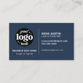 プロフェッショナルシンプルブルーモダンデザインロゴ 名刺 (正面)