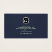 プロフェッショナルシンプルブルーモノグラムCEO創設者 (裏面)