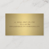 プロフェッショナルシンプルブルーロータス金ゴールド 名刺 (裏面)