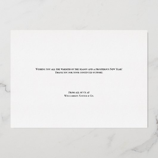 プロフェッショナルシンプルブルー金ゴールドカスタムロゴ 箔シーズンカード (裏面)