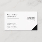 プロフェッショナルシンプルプエレガントラ企業のブラック 名刺 (正面)