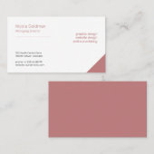 プロフェッショナルシンプルプエレガントラ赤面 名刺 (正面/裏面)