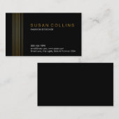 プロフェッショナルシンプルプレイストライプのンエレガント モダンド 名刺 (正面/裏面)