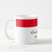 プロフェッショナルシンプルプレインレッドホワイト コーヒーマグカップ (左)