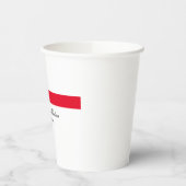 プロフェッショナルシンプルプレインレッドホワイト 紙コップ (左)