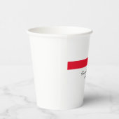 プロフェッショナルシンプルプレインレッドホワイト 紙コップ (右)