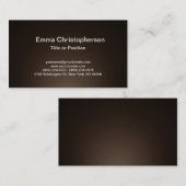 プロフェッショナルシンプルプレーンモダンセピアブラウン 名刺 (正面/裏面)