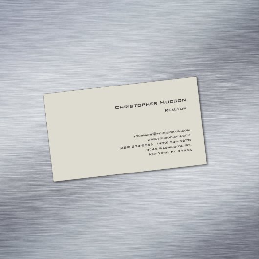 プロフェッショナルシンプルプレーン不動産仲介業者実在エステート マグネット名刺 (インサイチュ)