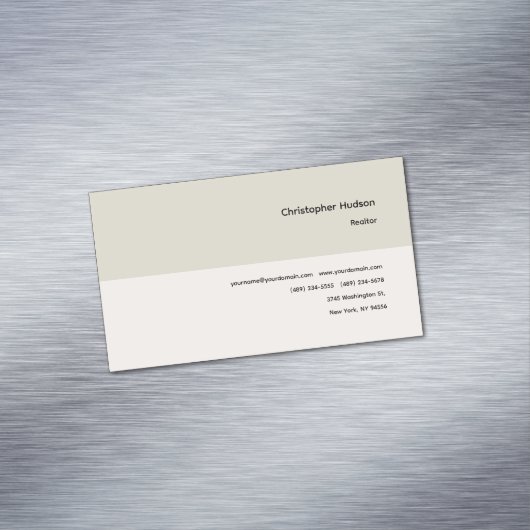 プロフェッショナルシンプルプレーン不動産仲介業者実在エステート マグネット名刺 (インサイチュ)