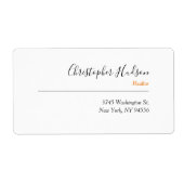 プロフェッショナルシンプルプレーン不動産仲介業者実在エステート ラベル (正面)