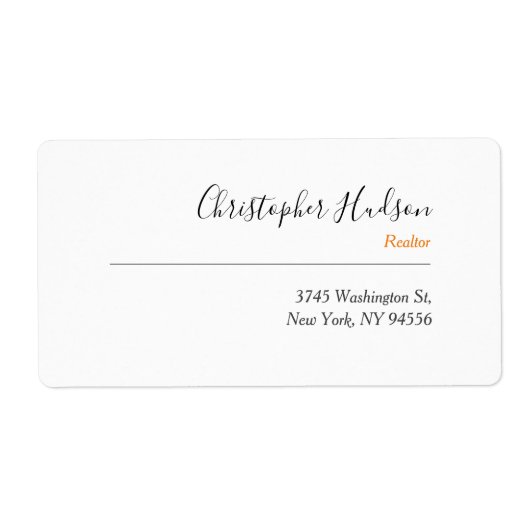 プロフェッショナルシンプルプレーン不動産仲介業者実在エステート ラベル (正面)