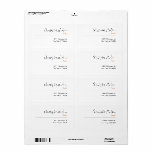 プロフェッショナルシンプルプレーン不動産仲介業者実在エステート ラベル (フルシート)