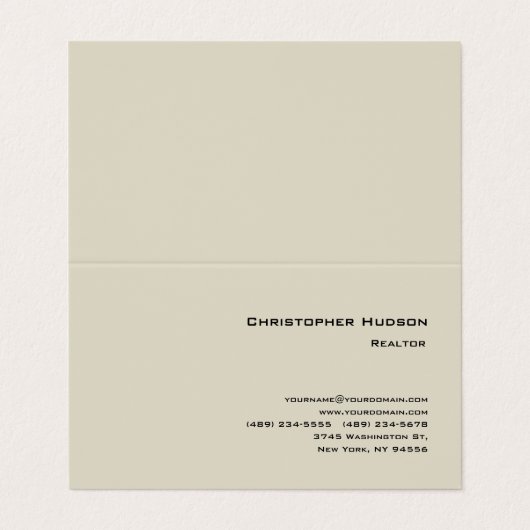プロフェッショナルシンプルプレーン不動産仲介業者実在エステート 名刺 (外部フラット)