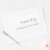 プロフェッショナルシンプルプレーン不動産仲介業者実在エステート 長方形シール (封筒)