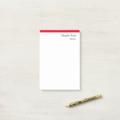 プロフェッショナルシンプルプレーン実在エステートレッドホワイト ポストイット (デスク上)