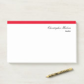 プロフェッショナルシンプルプレーン実在エステートレッドホワイト ポストイット (デスク)