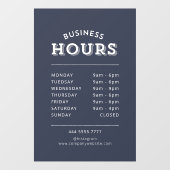 プロフェッショナルシンプルホワイトオングレービジネス時間 ウィンドウサイン (シート)