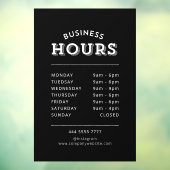 プロフェッショナルシンプルホワイトオンブラックビジネス時間 ウィンドウサイン (シート3)