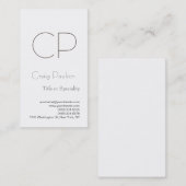 プロフェッショナルシンプルホワイトコンサルタントの名刺 名刺 (正面/裏面)