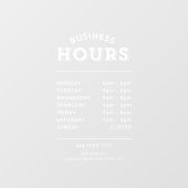 プロフェッショナルシンプルホワイトビジネス時間 ウィンドウサイン (シート)