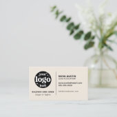 プロフェッショナルシンプルホワイトロモダンゴ付きデザイン 名刺 (スタンド正面)