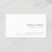 プロフェッショナルシンプルミニマモダンリストテンプレート 名刺 (裏面)