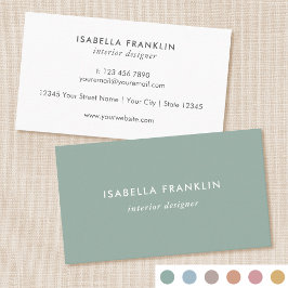 プロフェッショナルシンプルミニマリストグリーン 名刺