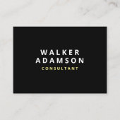 プロフェッショナルシンプルミニマリストホワイトブラック 名刺 (正面)