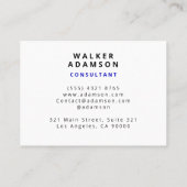 プロフェッショナルシンプルミニマリストホワイトブラック 名刺 (裏面)