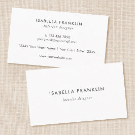 プロフェッショナルシンプルミニマリストホワイト 名刺