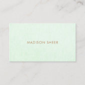 プロフェッショナルシンプルミントグリーン 名刺 (正面)