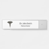 プロフェッショナルシンプルメディカルカドゥセウス白黒 サインプレート (正面)