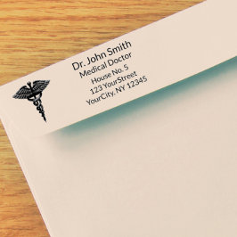 プロフェッショナルシンプルメディカルカドゥセウス白黒 セルフインキングスタンプ