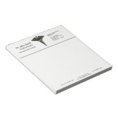 プロフェッショナルシンプルメディカルカドゥセウス白黒 ノートパッド (アングル)