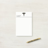 プロフェッショナルシンプルメディカルカドゥセウス白黒 ポストイット (デスク上)