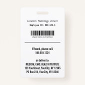 プロフェッショナルシンプルメディカルカドゥセウス黒写真 バッジ (裏面)