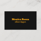 プロフェッショナルシンプルモダンネオンオレンジブラック 名刺 (正面)