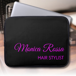 プロフェッショナルシンプルモダンネオンマゼンタブラック ラップトップスリーブ