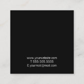 プロフェッショナルシンプルモダン白黒 スクエア名刺 (裏面)