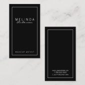 プロフェッショナルシンプルモダン白黒 名刺 (正面/裏面)