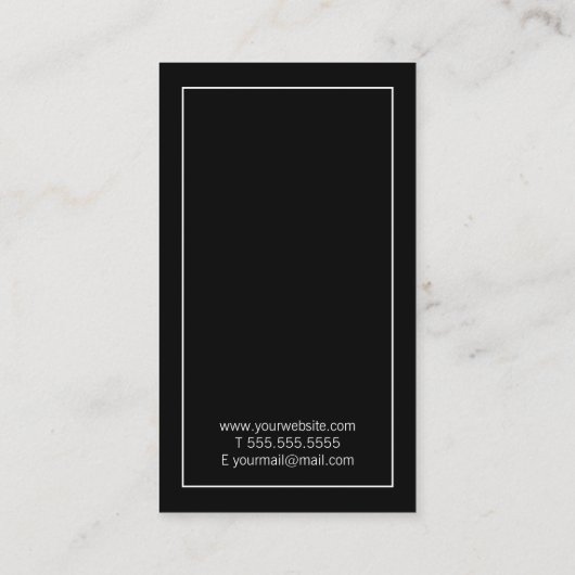 プロフェッショナルシンプルモダン白黒 名刺 (裏面)