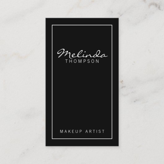 プロフェッショナルシンプルモダン白黒 名刺 (正面)