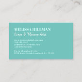 プロフェッショナルシンプルモノグエレガントラム 名刺 (裏面)